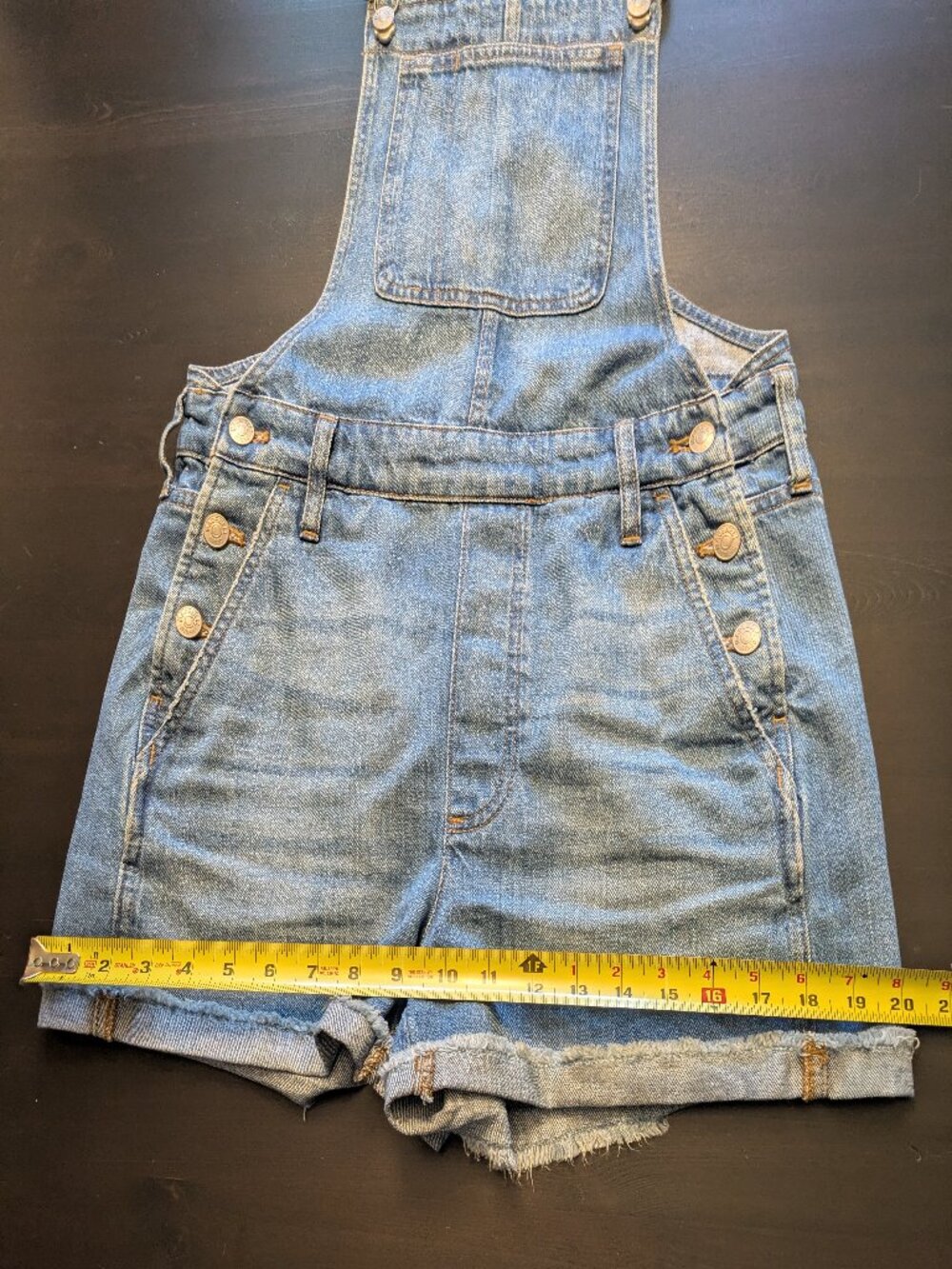 Madewell Denim Overall Shorts Sz Small - Picture 4 of 7